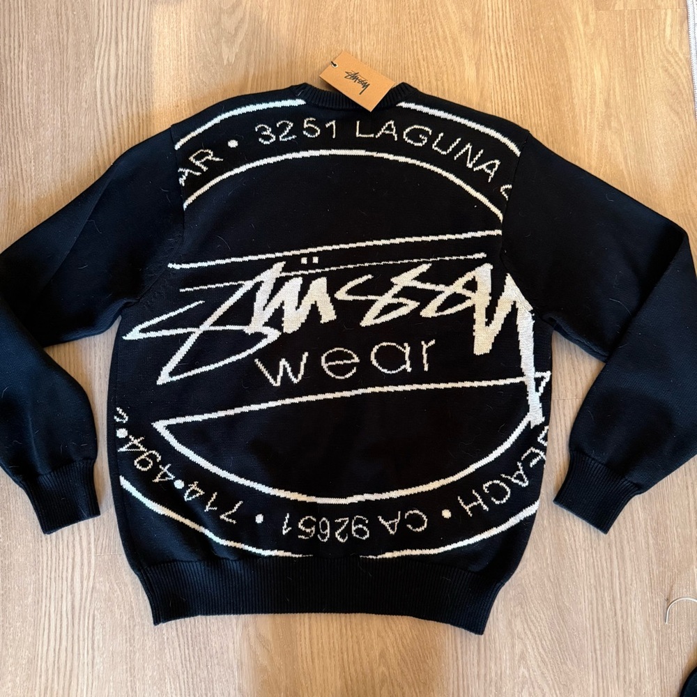 Stussy Men’s Black Laguna Icon Crewneck Sweater - Archive Store Edition - Picture 6 of 6